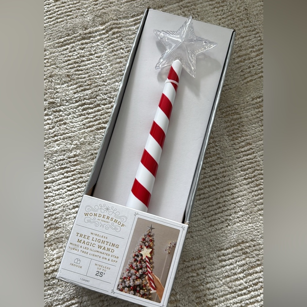 Wondershop Red and White Magic Wand with Star Topper